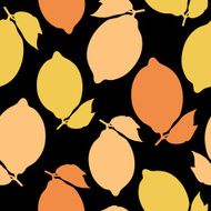 Seamless pattern with yellow lemons N5