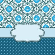 Vintage vector flower frame N193