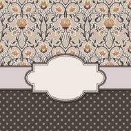 Vintage vector flower frame N194
