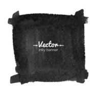 Watercolor black banner
