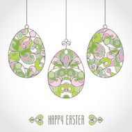 Vector set of pastel ornamental eggs for your Easter design