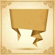 Retro origami speech bubble vector background Eps 10