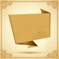 Retro origami speech bubble vector background Eps 10 N3