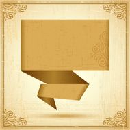 Retro origami speech bubble vector background Eps 10 N4