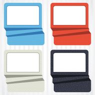 Vector origami background Banner and speech bubbles N4