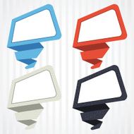 Vector origami background Banner and speech bubbles N5