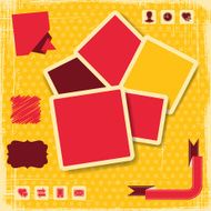 Retro Style Website Template Vector design frame N8