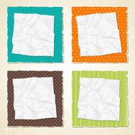 Torn scratch paper vintage background Vector texture N2