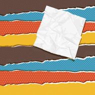 Torn scratch paper vintage background Vector texture N3