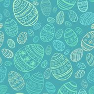 Easter Egg Vector seamless pattern N5