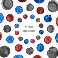 Watercolor Blots On White Vector Background Grunge illustration Circle shape