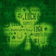 grunge green background for Patricks day with shamrock vector