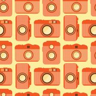 Seamless pattern with cameras