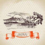 Hand drawn Japanese illustration N3