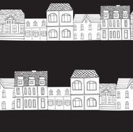 vector pattern with houses N4