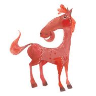 Funny cartoon horse N18