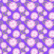 Abstract citrus fruit seamless pattern Vector illustration