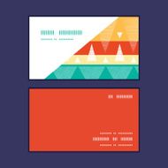 Vector vibrant ikat stripes horizontal corner frame pattern business cards