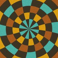 Wallpaper in concentric circular composition retro colors