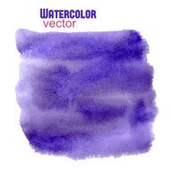 Vector watercolor ultramarine blue square wet shape
