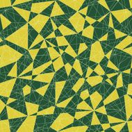 Abstract mosaic pattern with triangles Seamless vector Green colors N2
