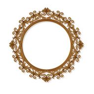 round carved vintage frame for picture or photo N2