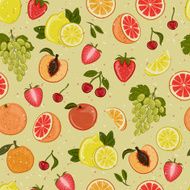 Seamless vector pattern with fruits N2