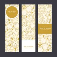 Vector abstract swirls old paper texture vertical banners set pattern