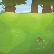 Vector spring landscape with copyspace
