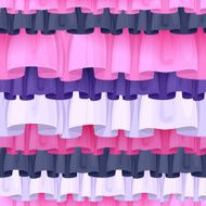 Color ruffles seamless pattern Frills background N3