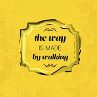 Black Retro Styled Frame On Yellow Background