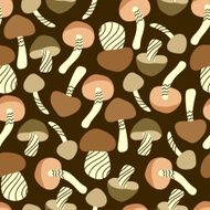 Seamless pattern with mushrooms N21