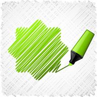 Drawing green eight-star