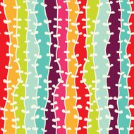 Lines and leaves seamless pattern