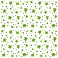 Seamless pattern with clovers (four-leaves shamrocks)