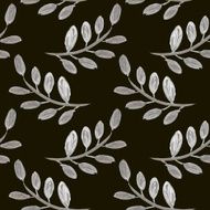 Watercolor leaves floral Seamless pattern N2