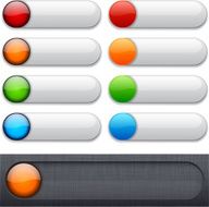 Rounded glossy buttons