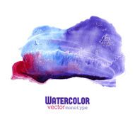 Vector abstract watercolor painted spot monotype graphiÑal technique