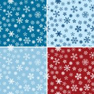 Snow Seamless Vector Backgrounds Set N2