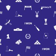 flawless victory symbols blue and white seamless pattern eps10 N2