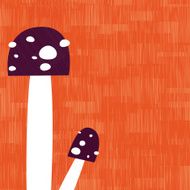 Abstract mushroom background