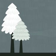 Winter pine trees background