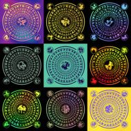 Set of runes generated textures