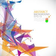 Abstract futuristic mesh colorful background lines and shapesà¸¡ vector