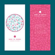 Vector abstract colorful drops vertical round frame pattern invitation greeting