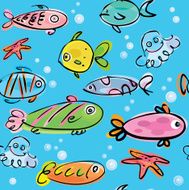 Seamless fish background N3