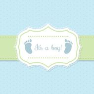 Baby shower invitation design in blue and green N2