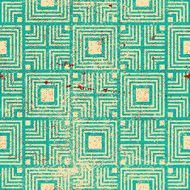 Retro style geometric seamless background vintage vector pattern N2