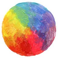 Abstract circle acrylic and watercolor painted background Impressionism style
