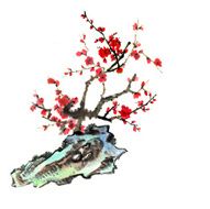 plum bloom and stone N2